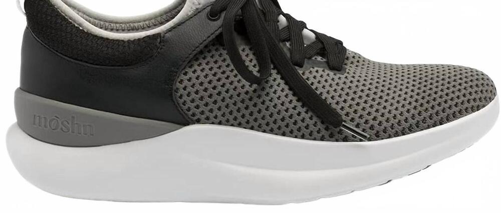 NEW MOSHN women's rhythm laceup sneakers in charcoal